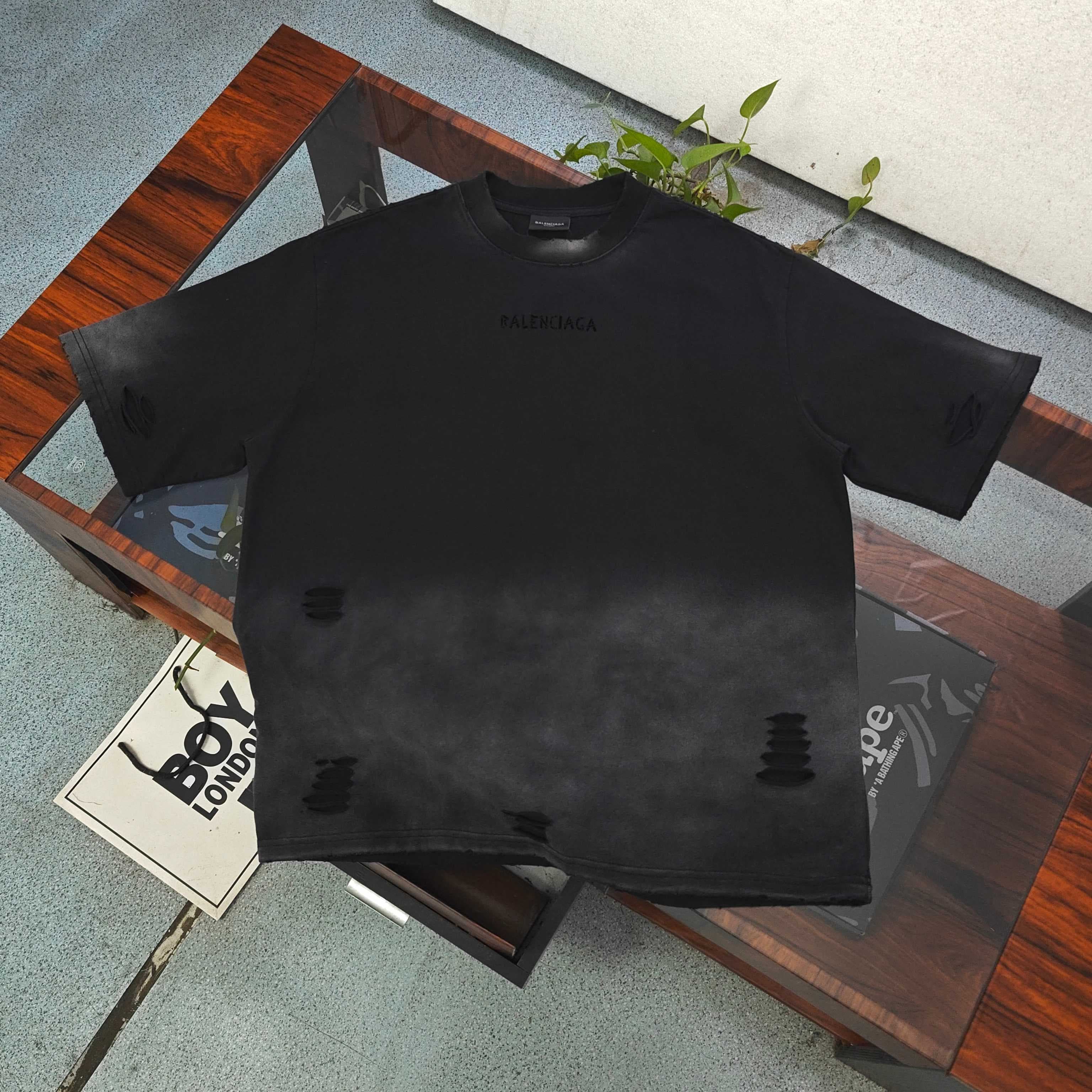 Balenciaga Rhinestone Cotton T-Shirt - Style 03