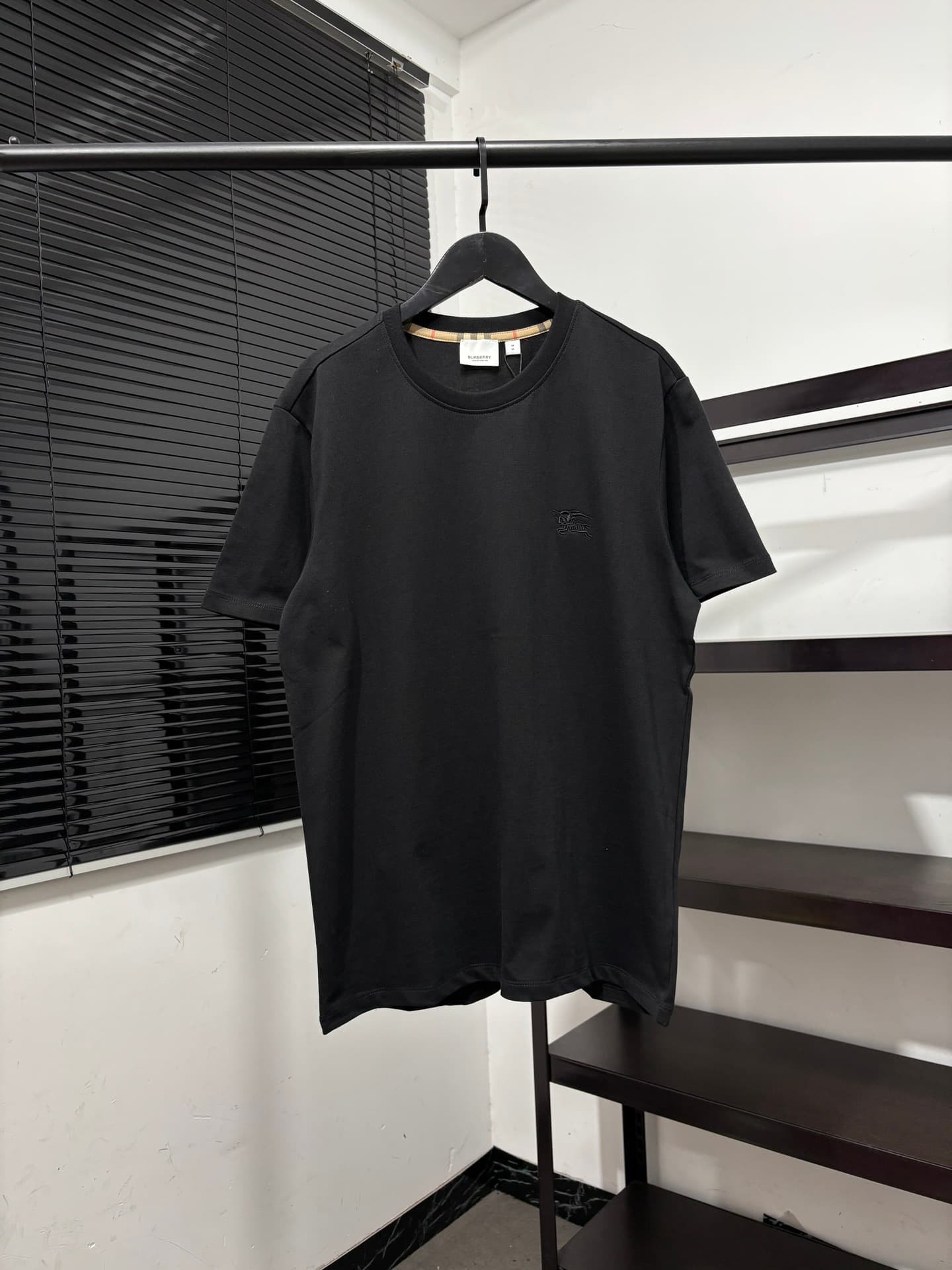 Burberry Embroidered Logo Cotton T-Shirt - Style 02