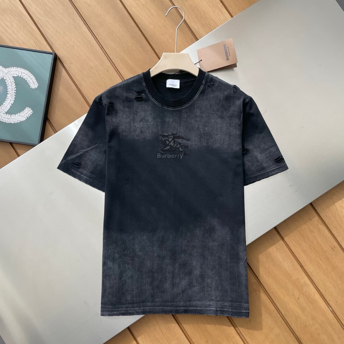 Burberry Washed Crackle Cotton T-Shirt