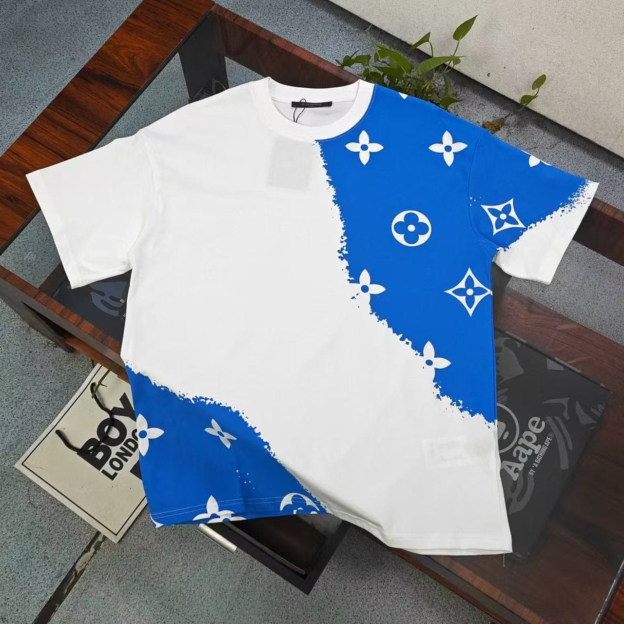 Louis Vuitton Ink Logo Print Cotton T-Shirt